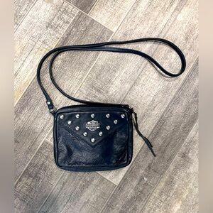 Black Studded Crossbody Bag